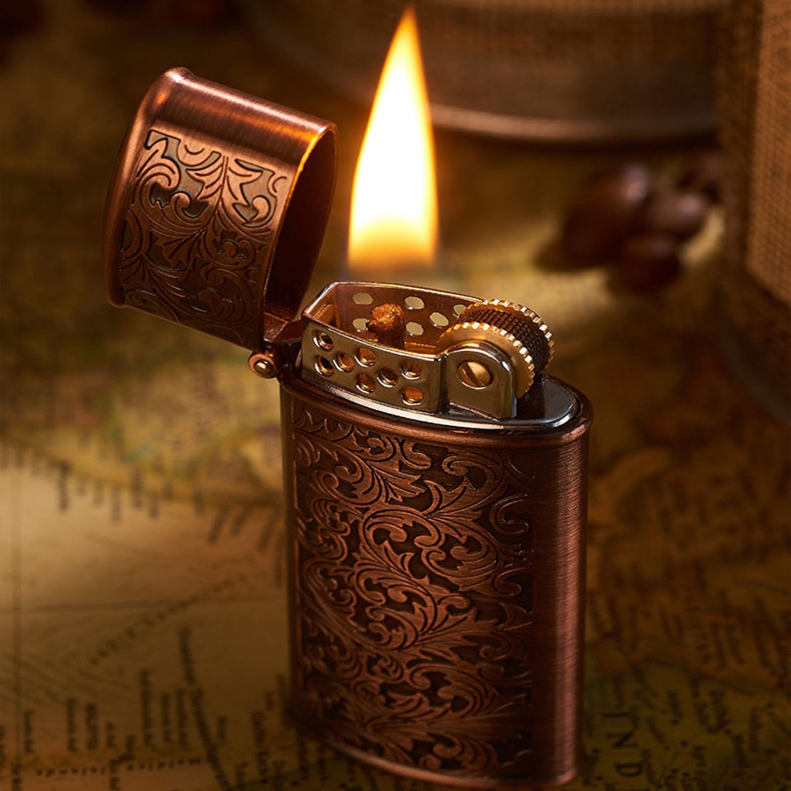 Amazon.co.jp: ゴールドライター、古いライター、ライター、男性用